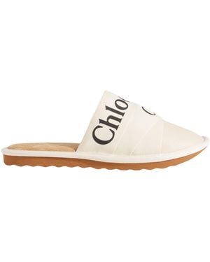 Chloé Woody Slipper - Weiß