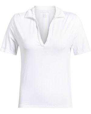 Majestic Filatures Polo Shirt Viscose, Elastane - White
