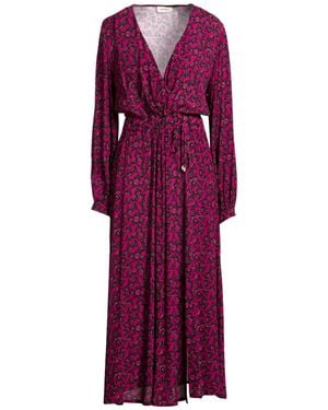 Ottod'Ame Fuchsia Midi Dress Viscose - Purple