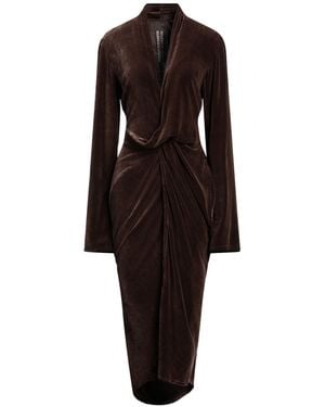 Rick Owens Cocoa Midi Dress Viscose, Silk - Black