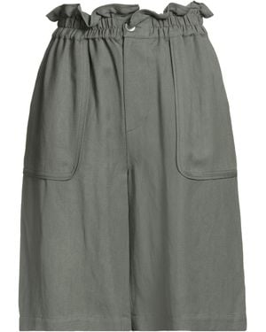 Fedeli Military Shorts & Bermuda Shorts Viscose, Linen - Gray