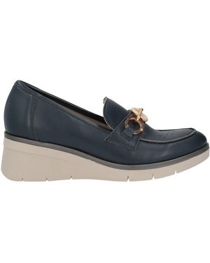 Cinzia Soft Loafers Textile Fibres - Blue