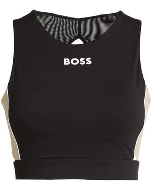 BOSS Top Recycled Polyamide, Elastane - Black