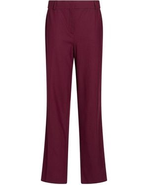 Alberta Ferretti Plum Pants Polyester, Virgin Wool, Viscose, Elastane - Red