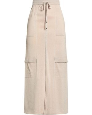 Circus Hotel Maxi Skirt Viscose, Polyester, Polyamide - Natural