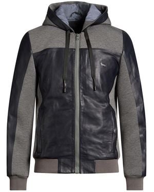 Harmont & Blaine Midnight Jacket Cotton, Soft Leather - Black