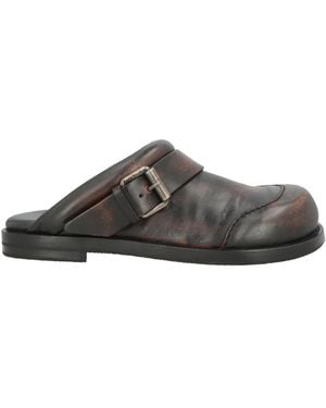 Acne Studios Dark Mules & Clogs Leather - Gray