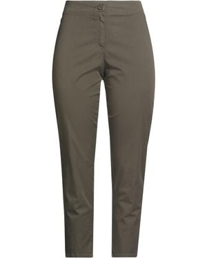 Diana Gallesi Dark Pants Cotton, Elastane - Gray