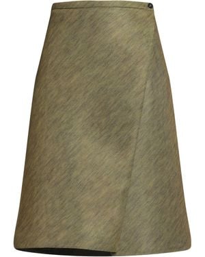 Philosophy Di Lorenzo Serafini Military Midi Skirt Polyester, Elastane - Green