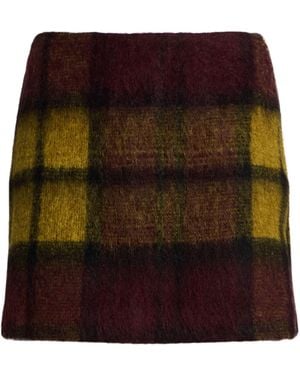 Roberto Collina Mini Skirt Merino Wool, Mohair Wool, Alpaca Wool, Polyamide - Purple
