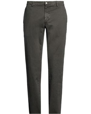NEVER LAUNDRY Charcoal Trousers Cotton, Elastane - Grey