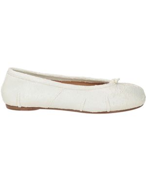 Maison Margiela Ivory Ballet Flats Leather - Natural