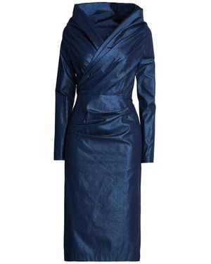 Talbot Runhof Midi Dress Viscose, Polyamide, Metallic Polyester, Elastane - Blue