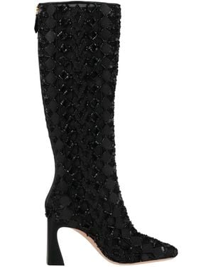 Alberta Ferretti Boot Textile Fibres - Black