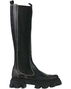 Ganni Boot Leather - Black