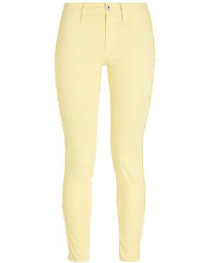 Just Cavalli Pants Cotton, Elastane, Polyamide, Calfskin - Yellow