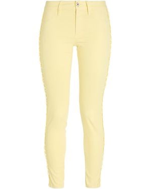 Just Cavalli Pants Cotton, Elastane, Polyamide, Calfskin - Yellow