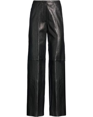 forte_forte Trousers Leather, Polyester - Black