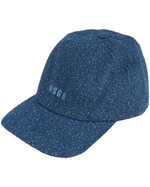 MSGM Hat Cotton, Elastane - Blue