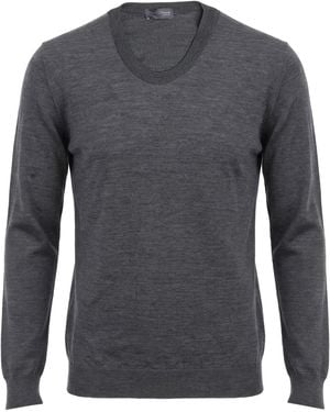 Drumohr Sweater Merino Wool - Gray