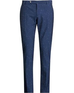 Entre Amis Trousers Polyester, Virgin Wool, Elastane - Blue