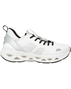 Steve Madden Surge 1 Micro-Knit Fabric Low-Top Trainers - White