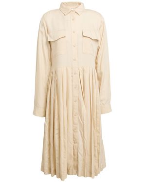 Lacoste Midi Dress Lyocell - Natural