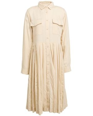 Lacoste Midi Dress Lyocell - Natural