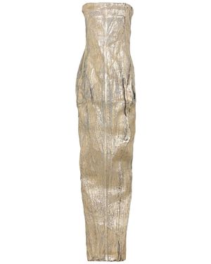 Rick Owens Maxi Dress Cotton, Elastomultiester, Rubber - White