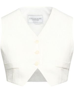 Forte Tailored Vest Linen - White