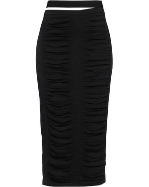 ANDREADAMO Midi Skirt Viscose, Polyamide, Elastane - Black
