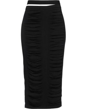 ANDREADAMO Midi Skirt Viscose, Polyamide, Elastane - Black