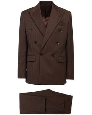 Paoloni Suit Virgin Wool - Brown