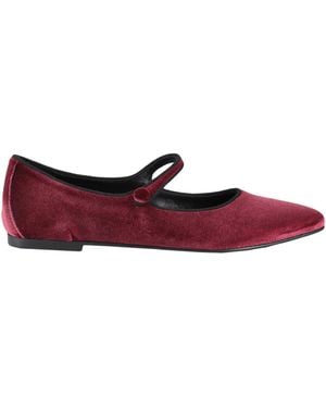 BALLERETTE Brera Burgundy Ballet Flats Textile Fibers - Red