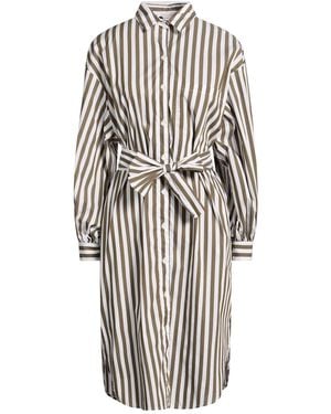 Caliban Midi Dress Cotton, Polyamide, Elastane - White