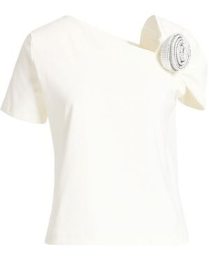 GIUSEPPE DI MORABITO Cream T-Shirt Cotton, Polyamide, Elastane - White