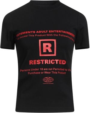Vetements T-Shirts - Schwarz