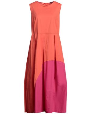 Rose' A Pois Midi Dress Cotton, Elastane - Pink
