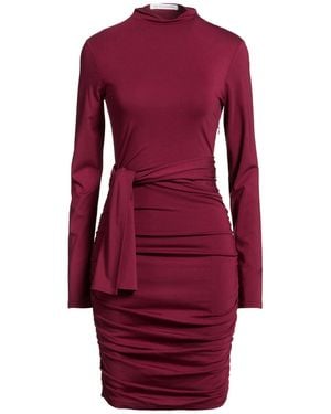 Mar De Margaritas Burgundy Mini Dress Rayon, Polyamide, Elastane - Red