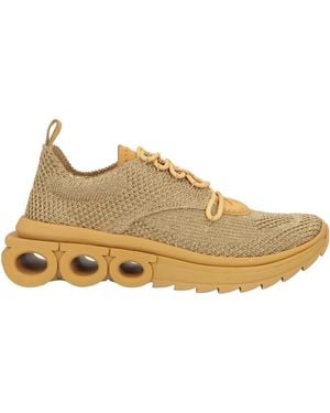 Ferragamo Trainers Textile Fibres, Leather - Natural