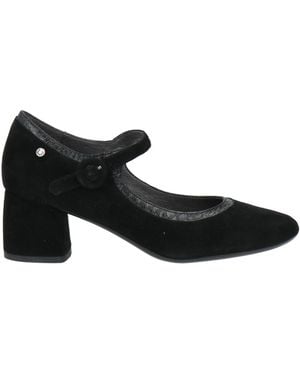 Stonefly Court Shoes Leather, Synthetic Material - Black