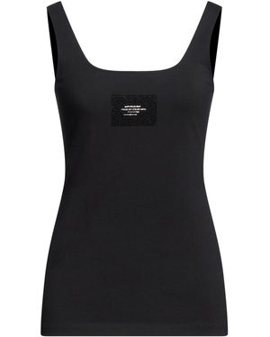 Angelo Marani Top Cotton, Elastane - Black