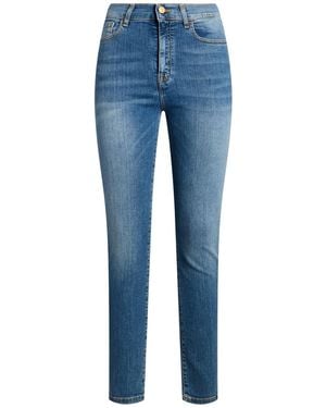 Manila Grace Jeans Cotton, Elastane - Blue