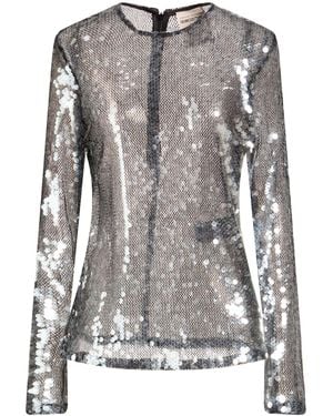 Semicouture Top Polyester, Polyamide, Metallic Fiber - Gray