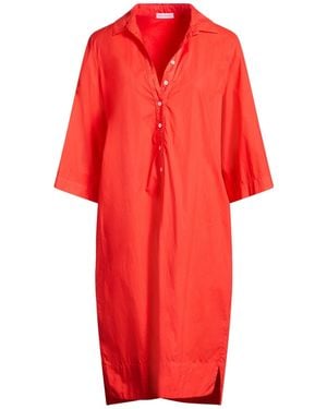 ROSSO35 Midi Dress Cotton - Red