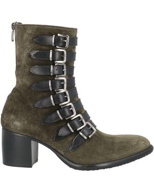 Rocco P Military Ankle Boots Leather - Green