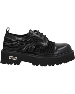 Cult Lace-Up Shoes Leather, Textile Fibres - Black