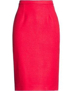 Gai Mattiolo Midi Skirt Polyester, Acrylic, Wool - Red