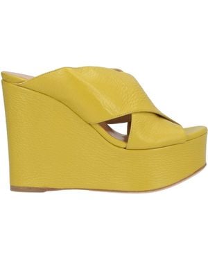 Sergio Rossi Sandals Leather - Yellow