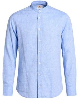 BASTONCINO Azure Shirt Linen, Cotton - Blue